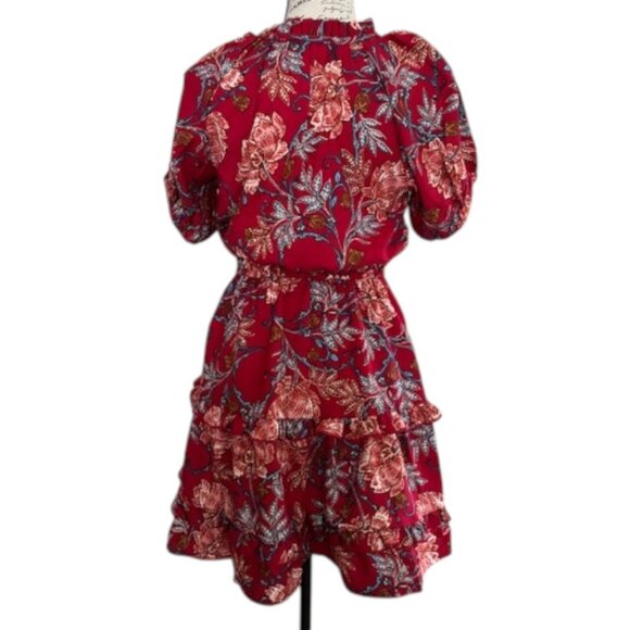 Band of the Free Connie Garnet Floral Mini Dress - Picture 3 of 8